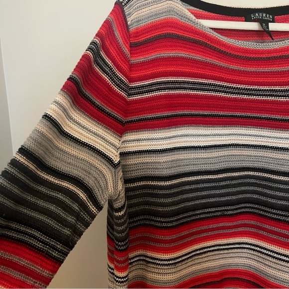 Lauren Ralph Lauren Striped Preppy Coastal Grandma Classic Sweater Size 3X - Picture 3 of 13